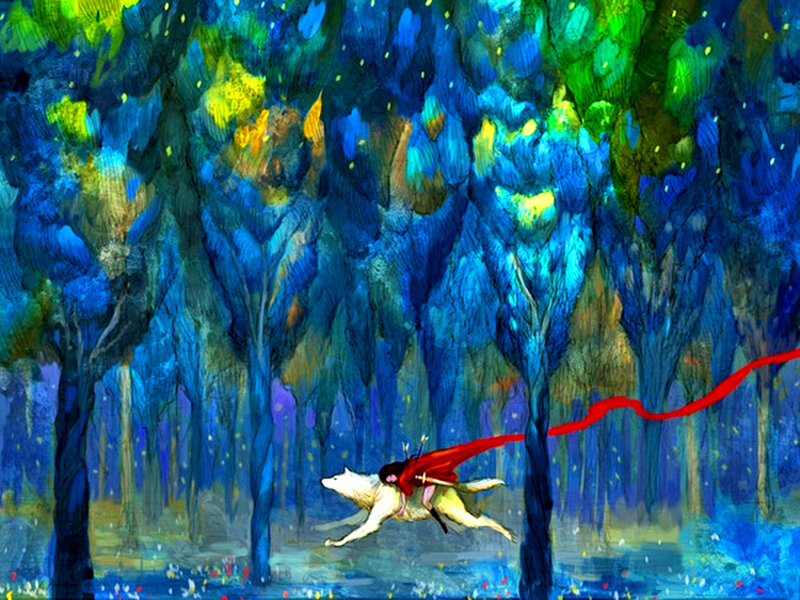 Person Riding Wolf