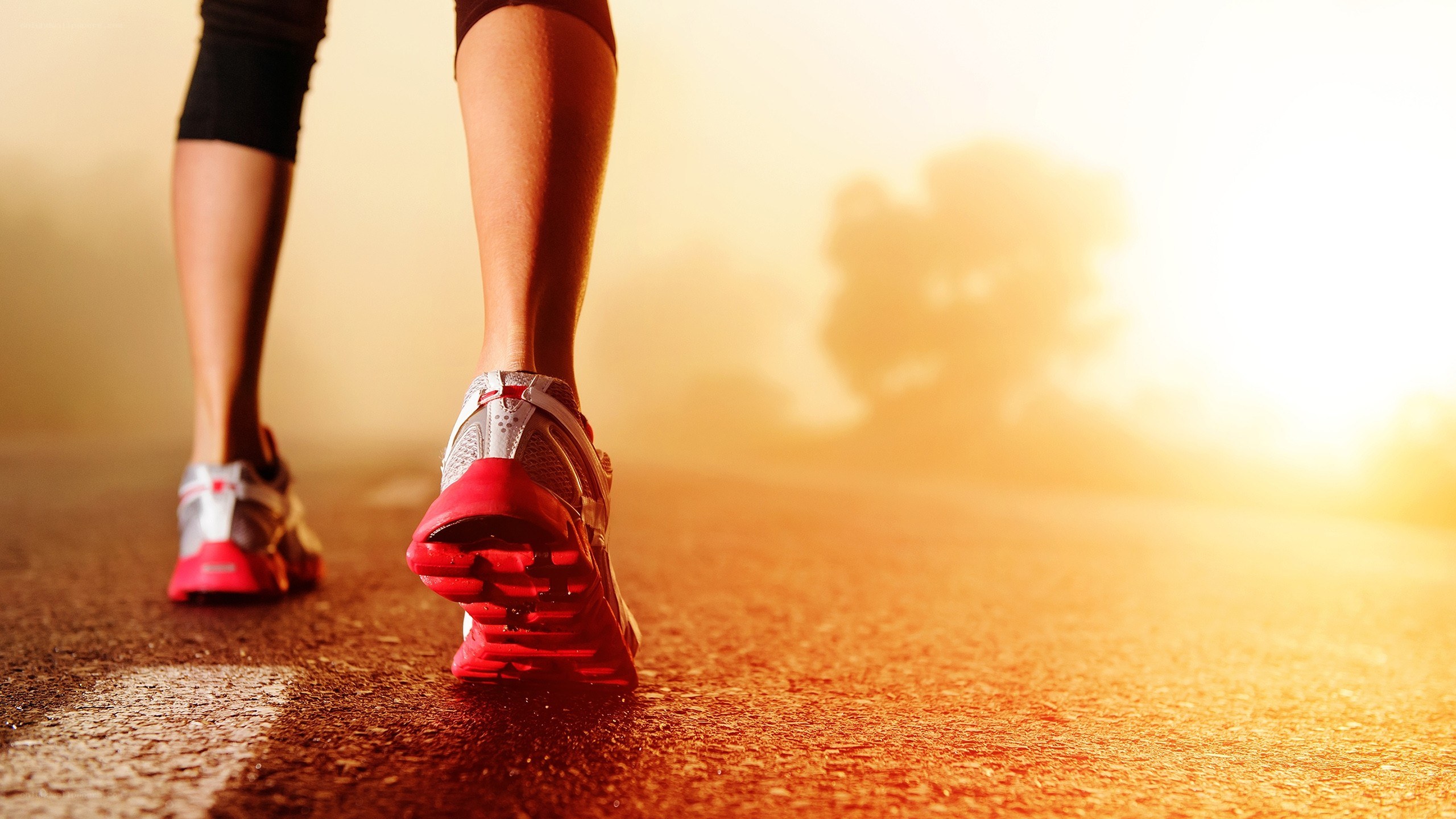 person running at sunrise