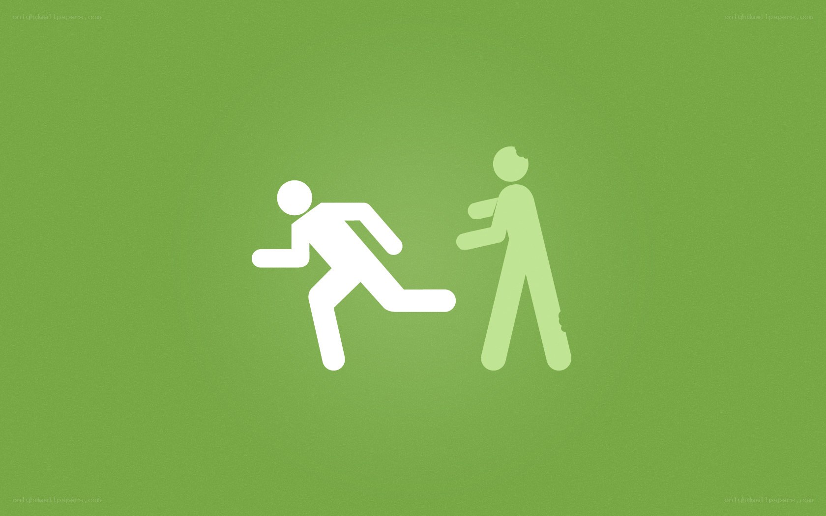 person running from zombie