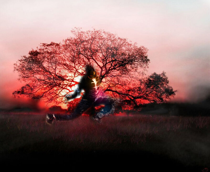 Person Running in Field