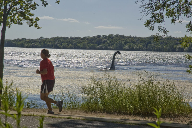 Person Running Near Lake