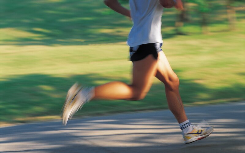 person running on path