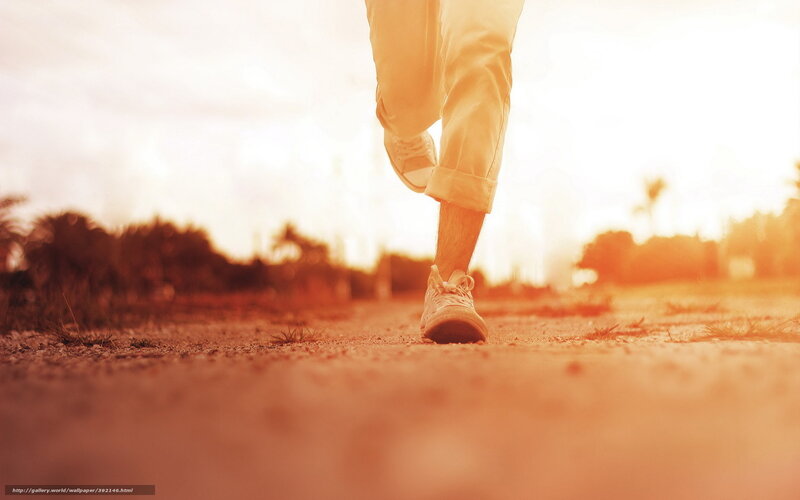 person running on path
