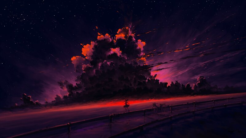 Person Running on Road — Purple