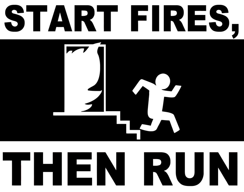 Person Running on Stairs — Black