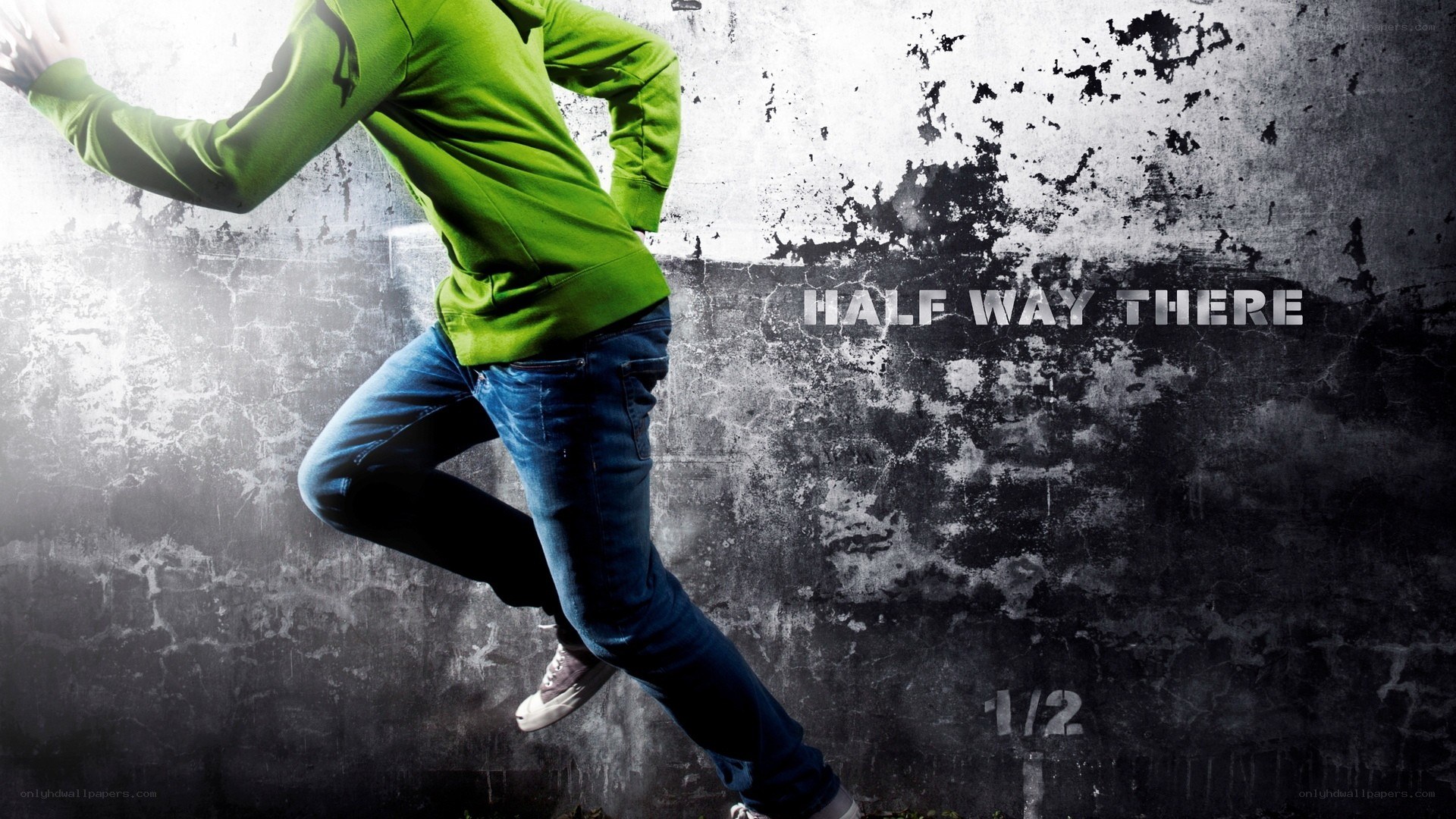 person running on wall