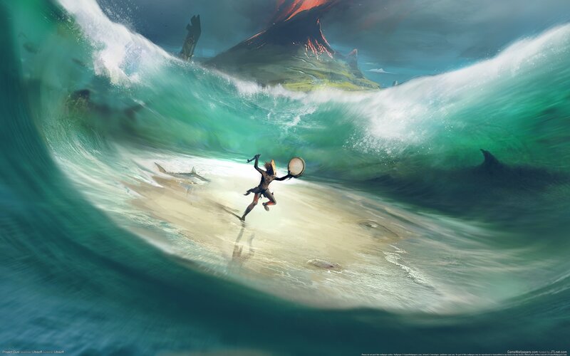 Person Running on Wave