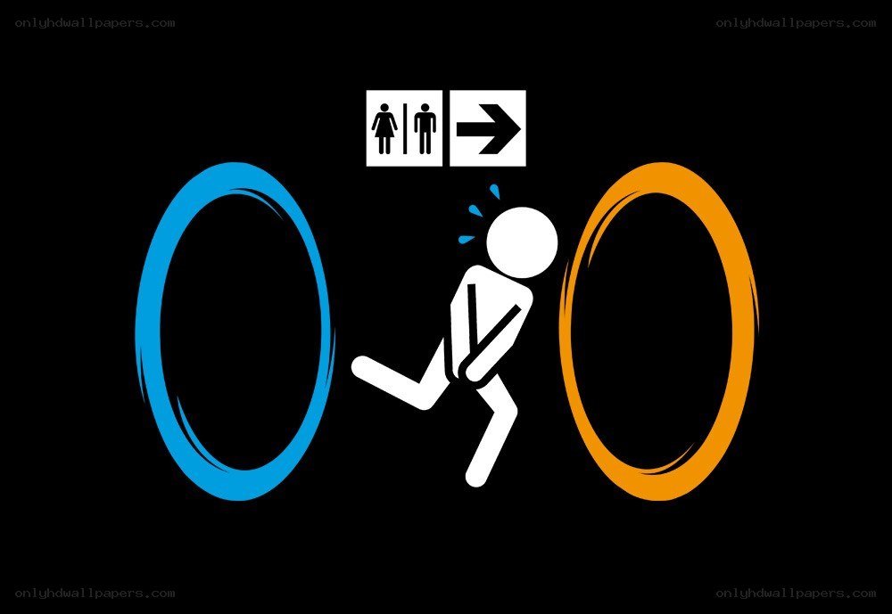 person running to restroom