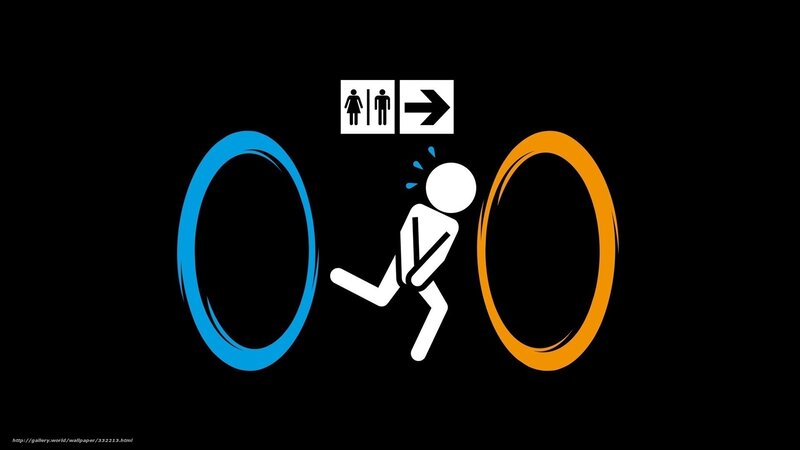 person running to restroom