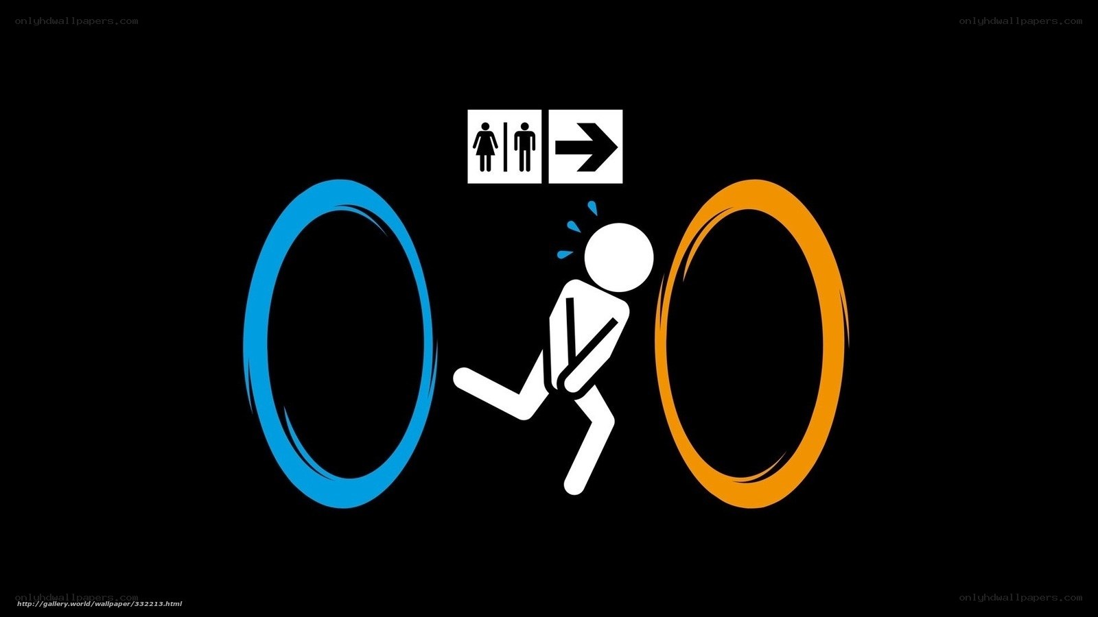 person running to restroom