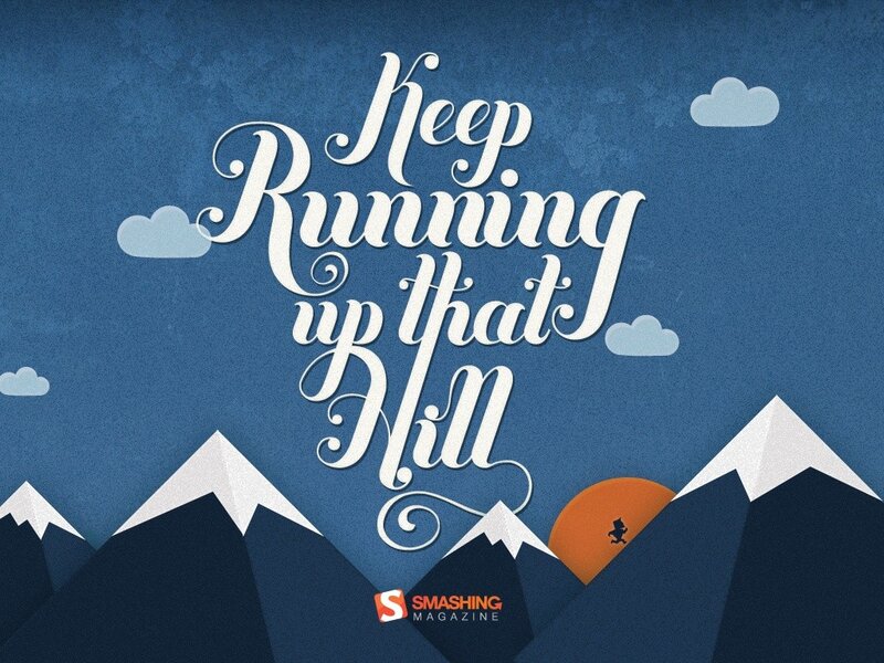 Person Running Up a Hill