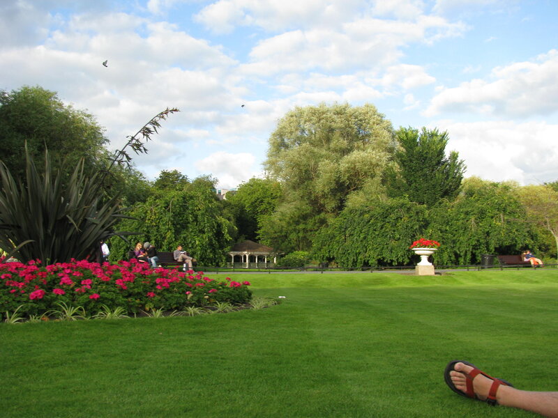 Person's Foot on Grass