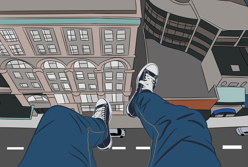 Person's Legs from Above