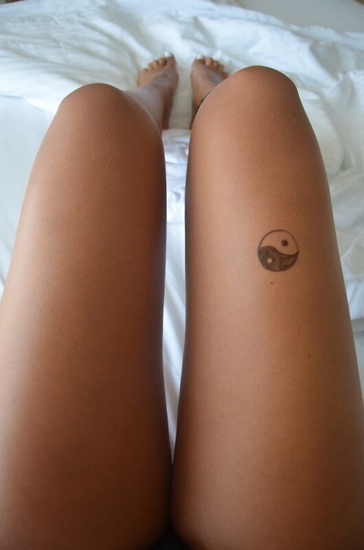 Person's Legs with Tattoo