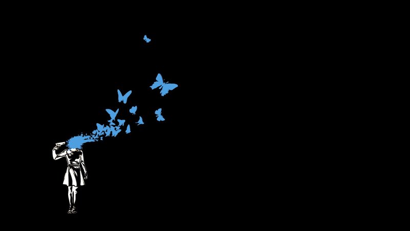 Person Shooting Butterflies
