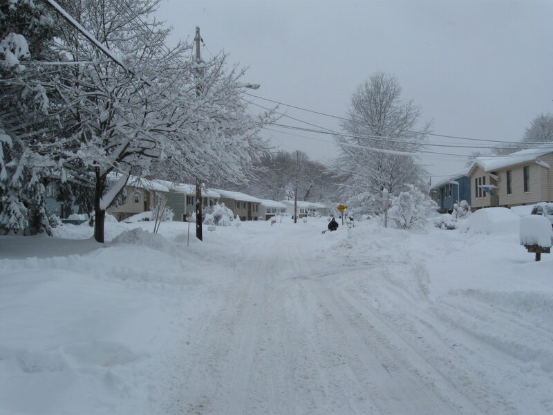 Person Shoveling Snow — White, Quiet, Winter