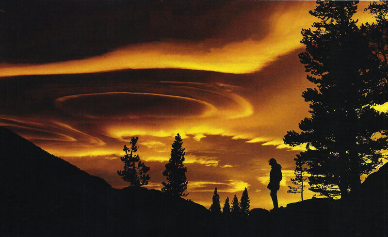 Person Silhouetted Against Sky
