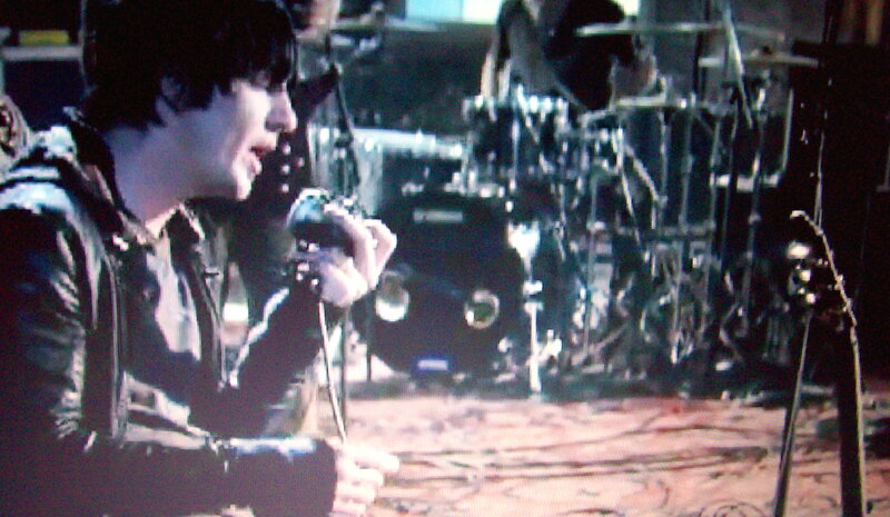 Person Singing into Microphone — Black, Dark