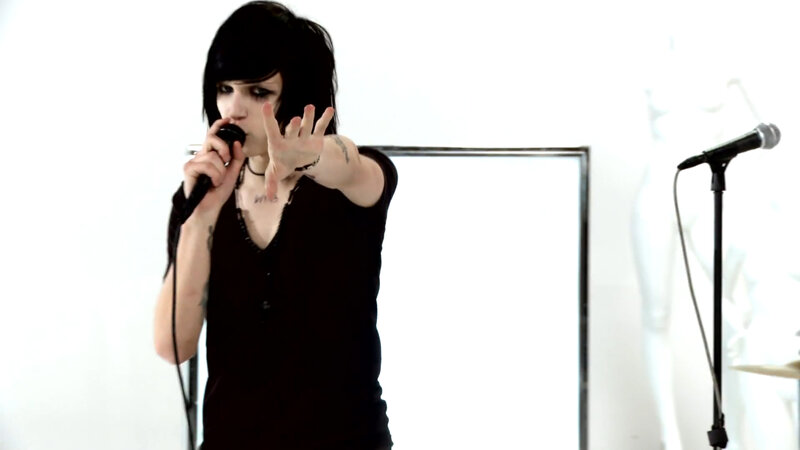 Person Singing into Microphone — Black, Intense