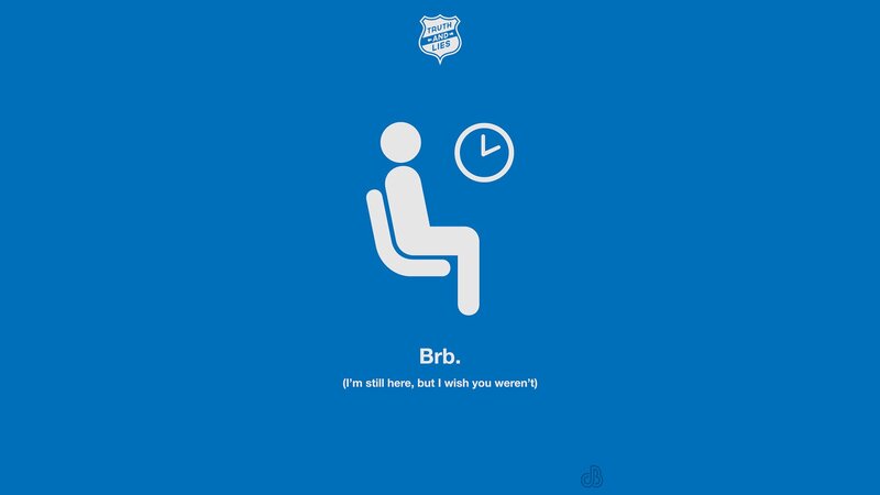 Person Sitting in Chair — Blue