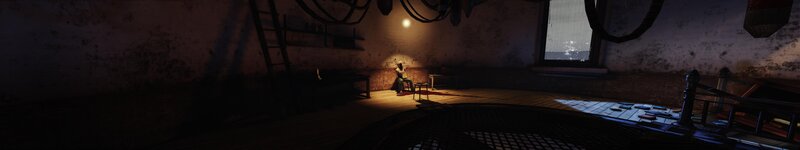 Person Sitting in Dark Room — Brown