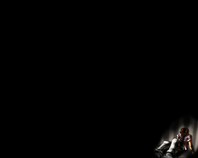 Person Sitting in Darkness — Black