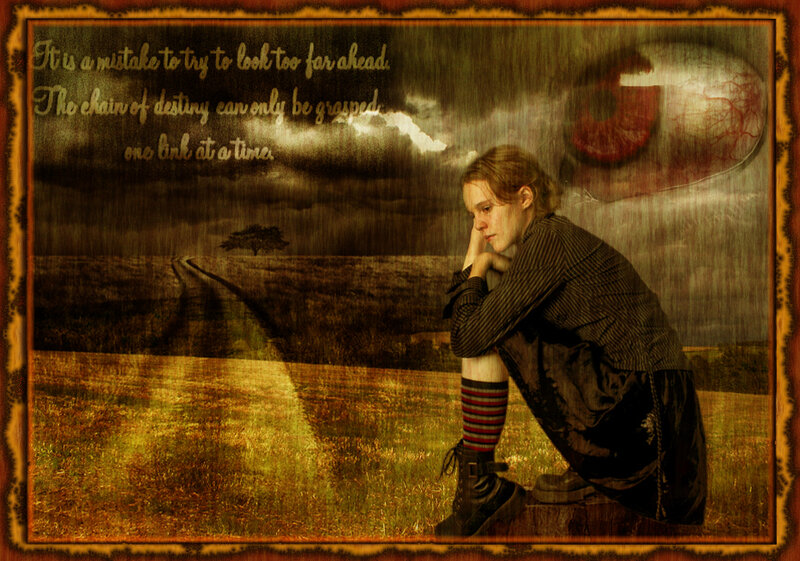 Person Sitting in Field — Brown