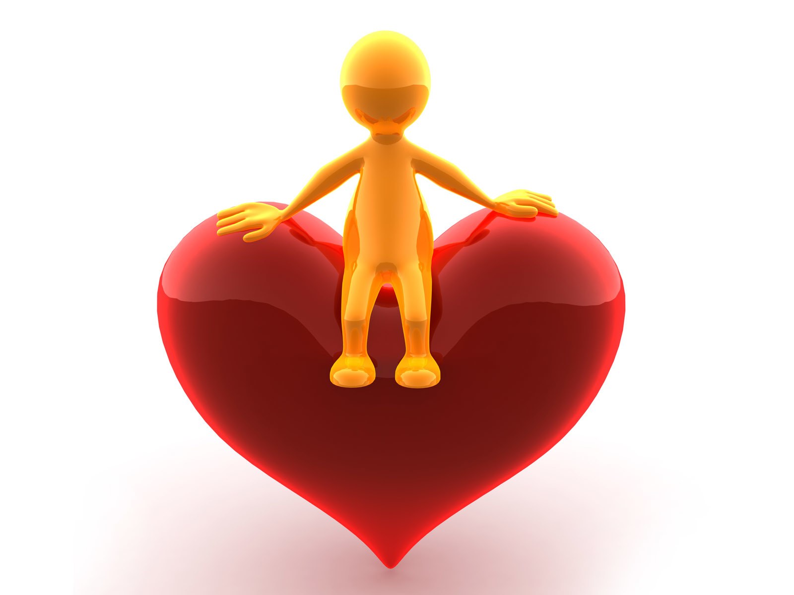 person sitting on a heart