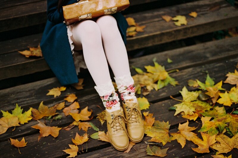 Person Sitting on Bench — Brown, Calm, Autumn
