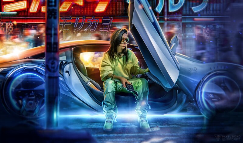 Person Sitting on Car Door
