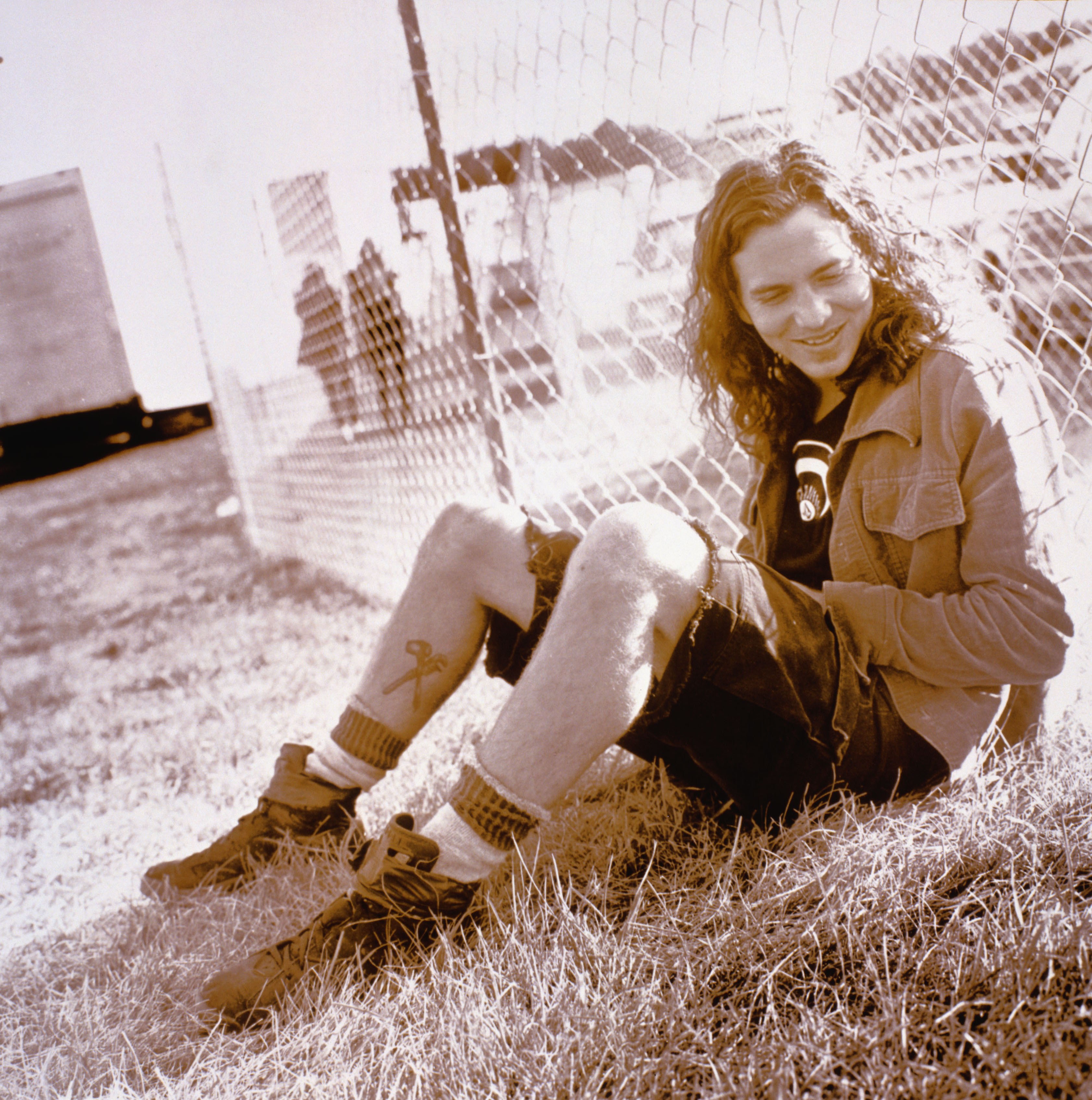 person sitting on grass