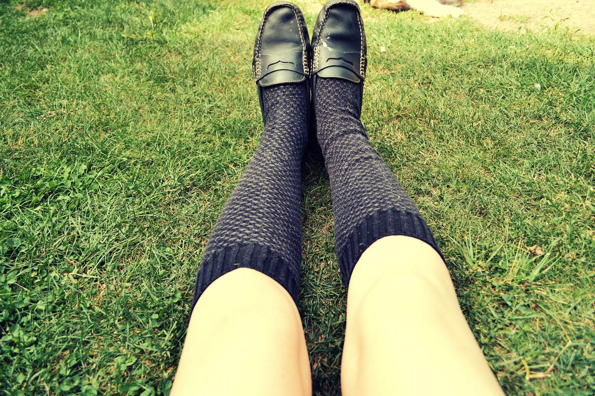 person sitting on grass
