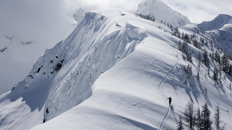 Person Skiing on Mountain