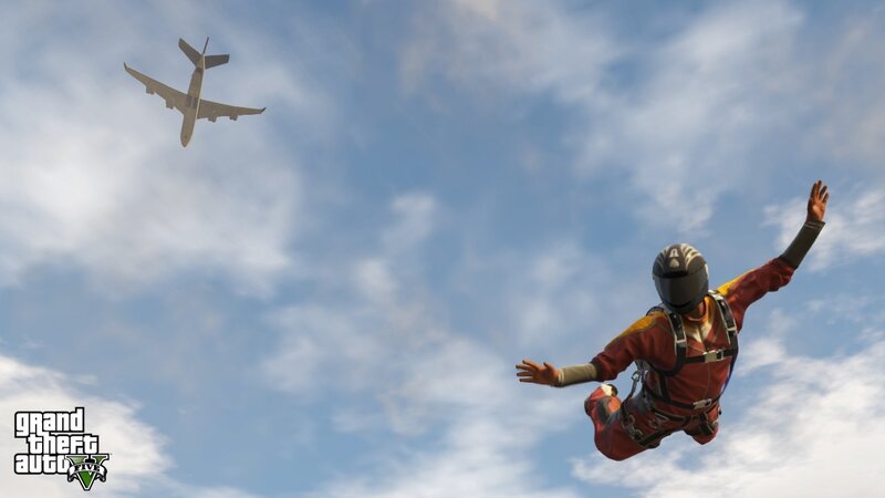 Person Skydiving — Blue, Adventurous