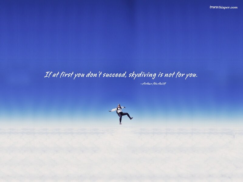 Person Skydiving — Blue