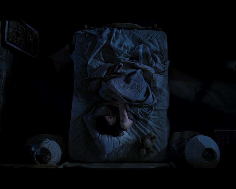 person sleeping in bed