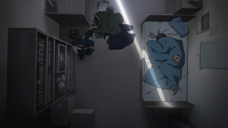 Person Sleeping in Bed — Gray, Dark