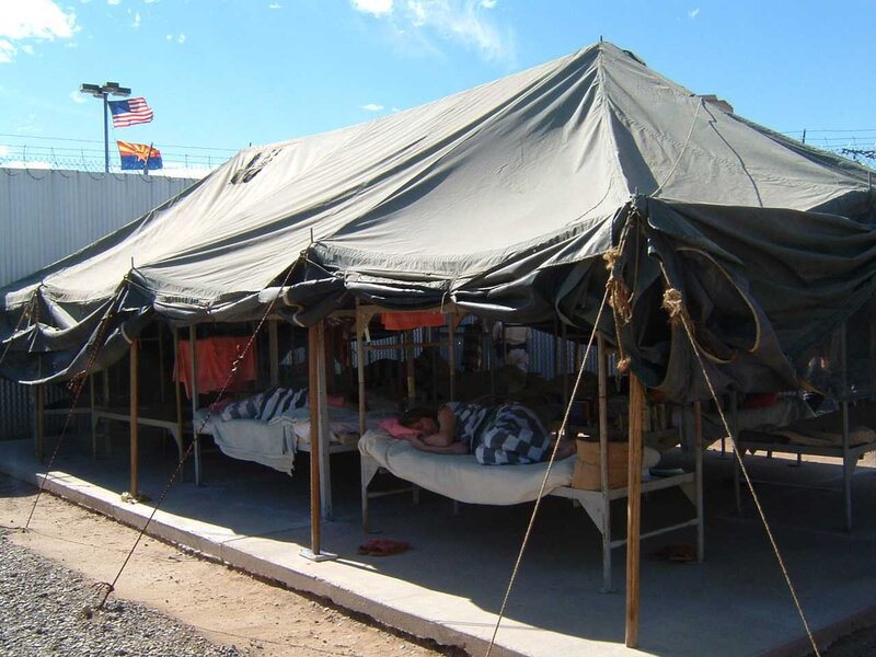 Person Sleeping in Tent