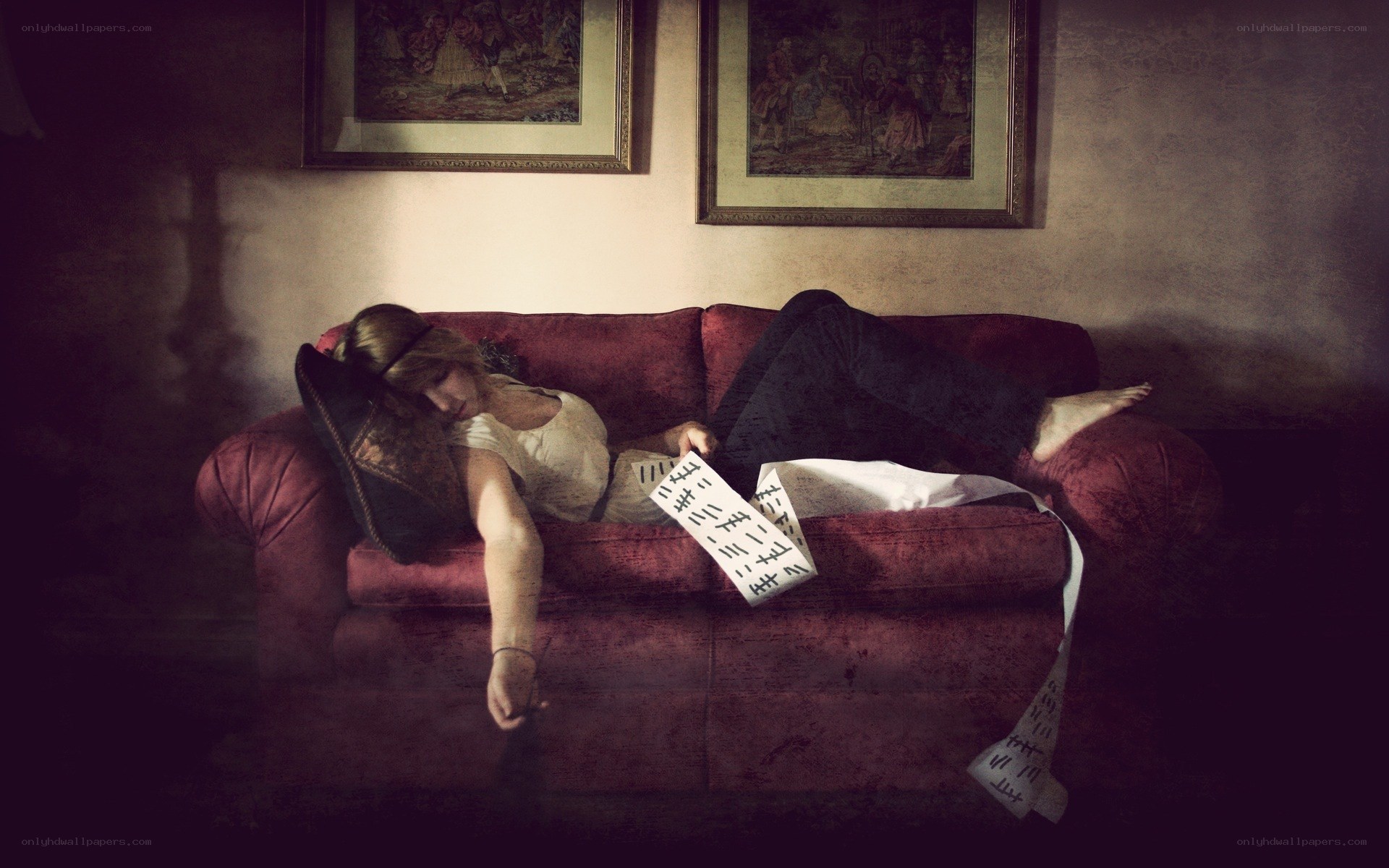 Person sleeping on a couch