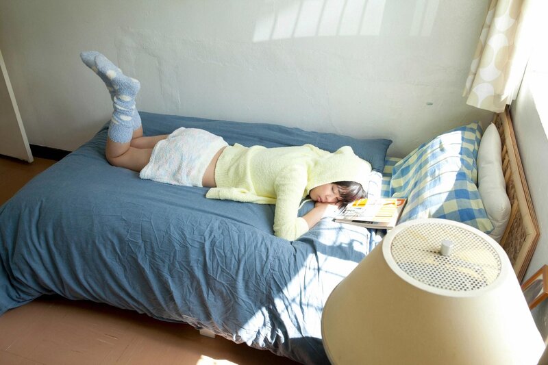 Person Sleeping on Bed — Blue