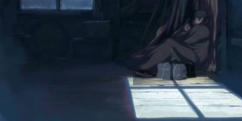 Person Sleeping on Floor — Blue