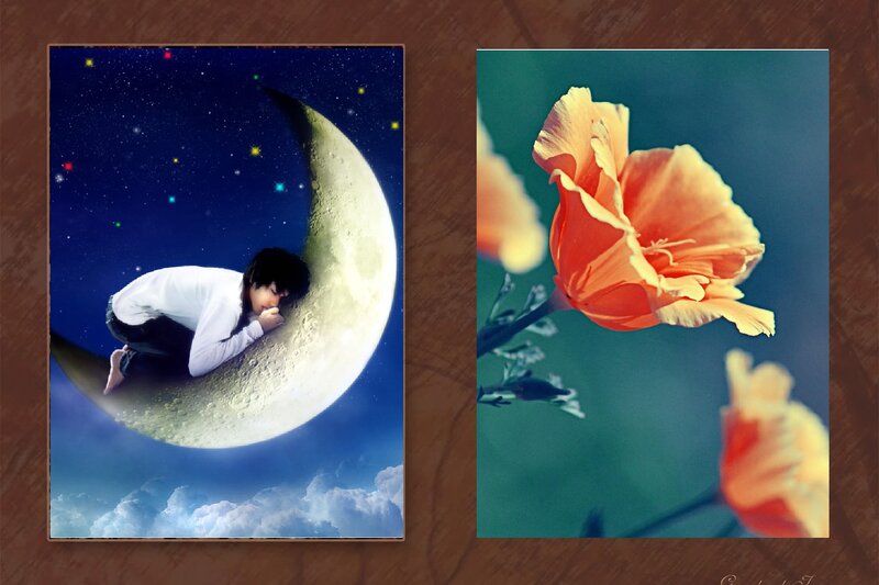 Person Sleeping on Moon