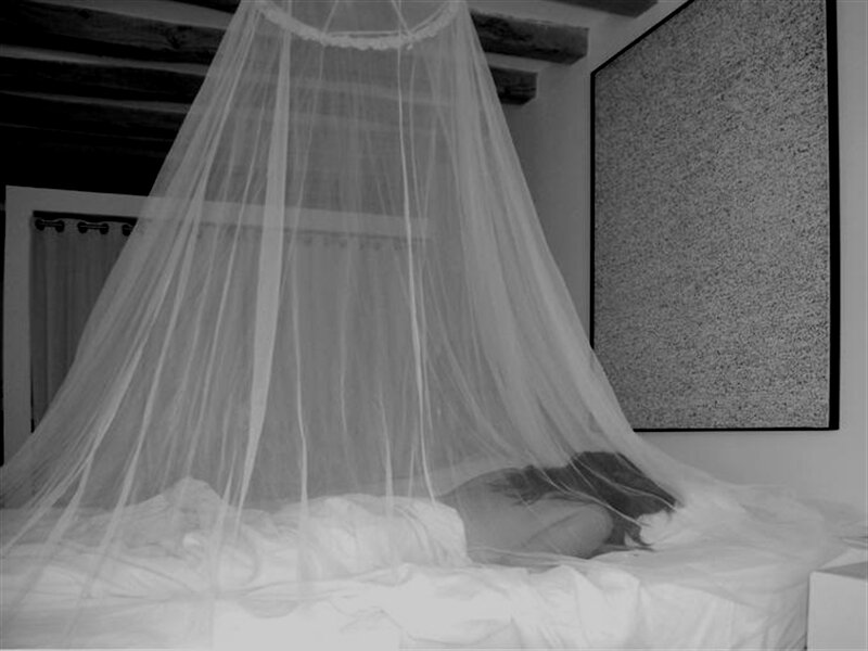 Person Sleeping under Canopy
