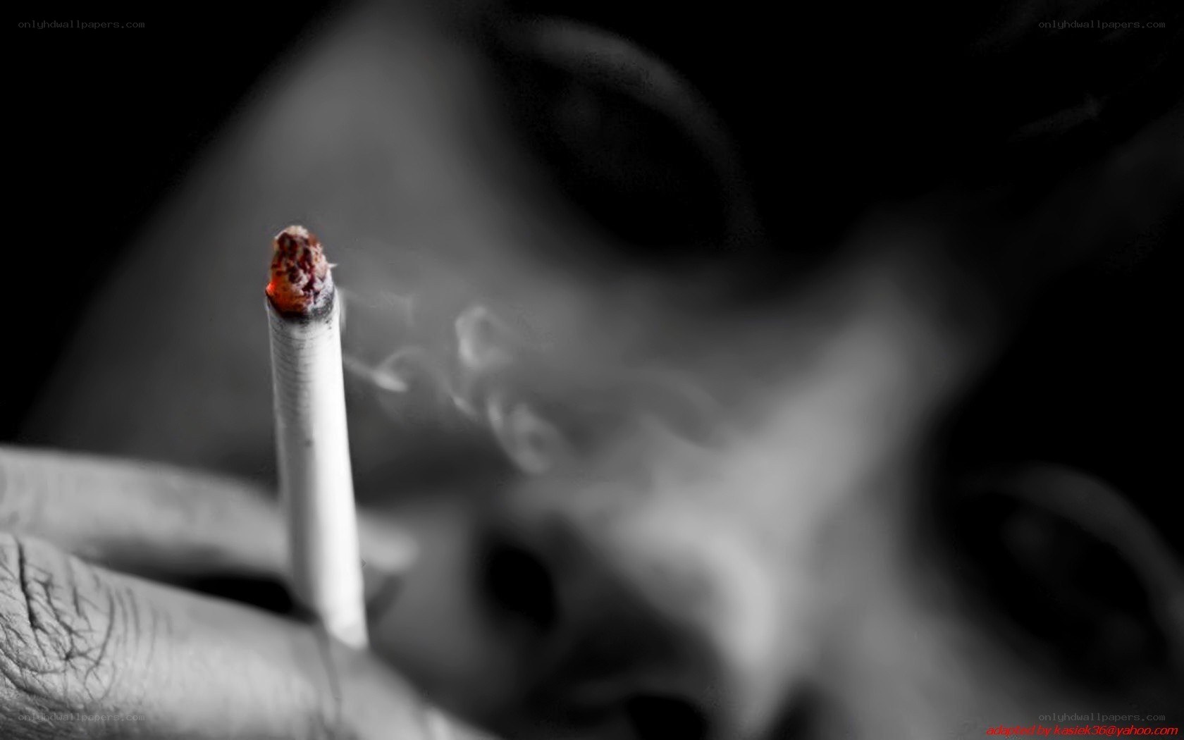person smoking a cigarette