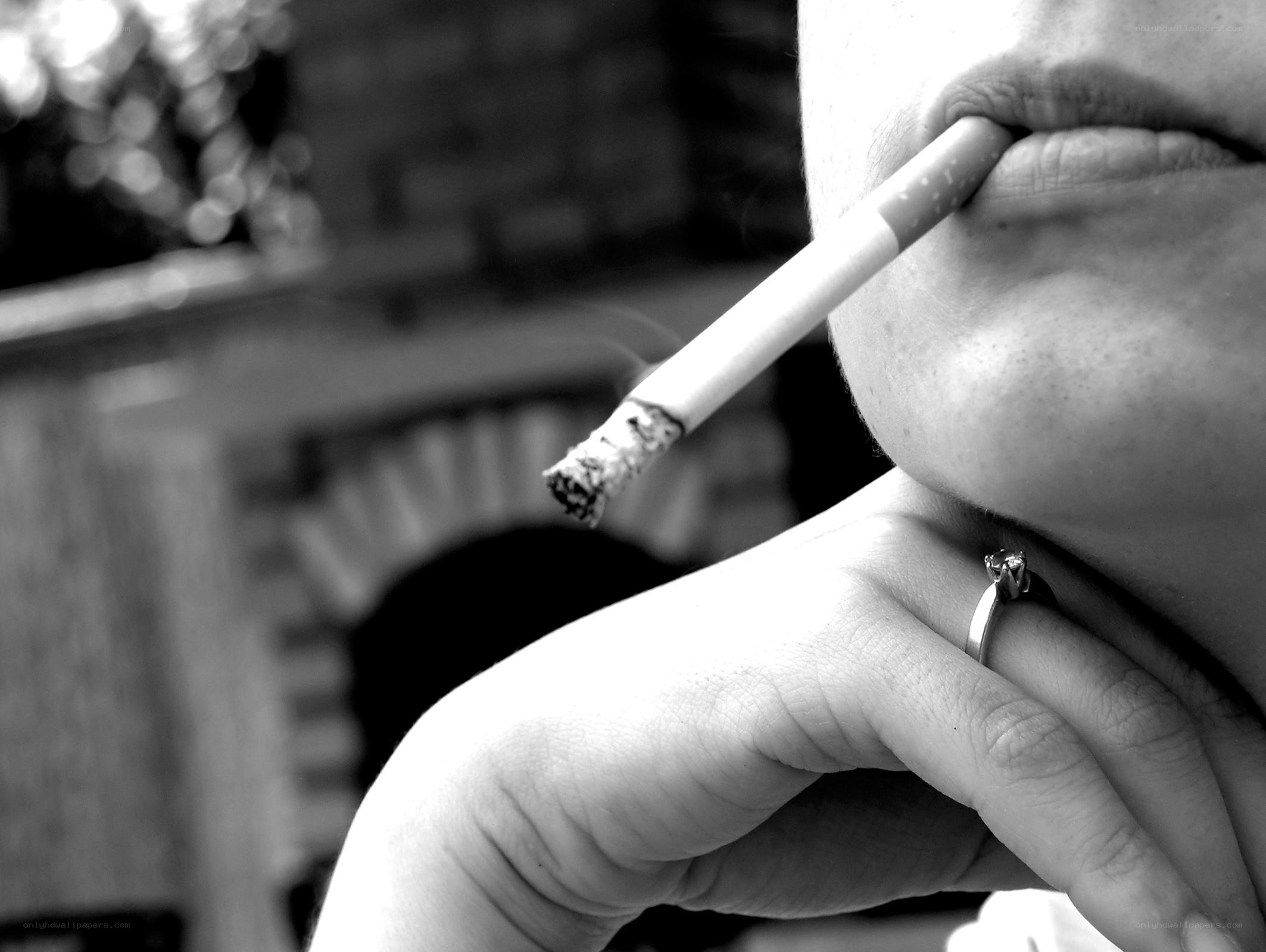 person smoking cigarette