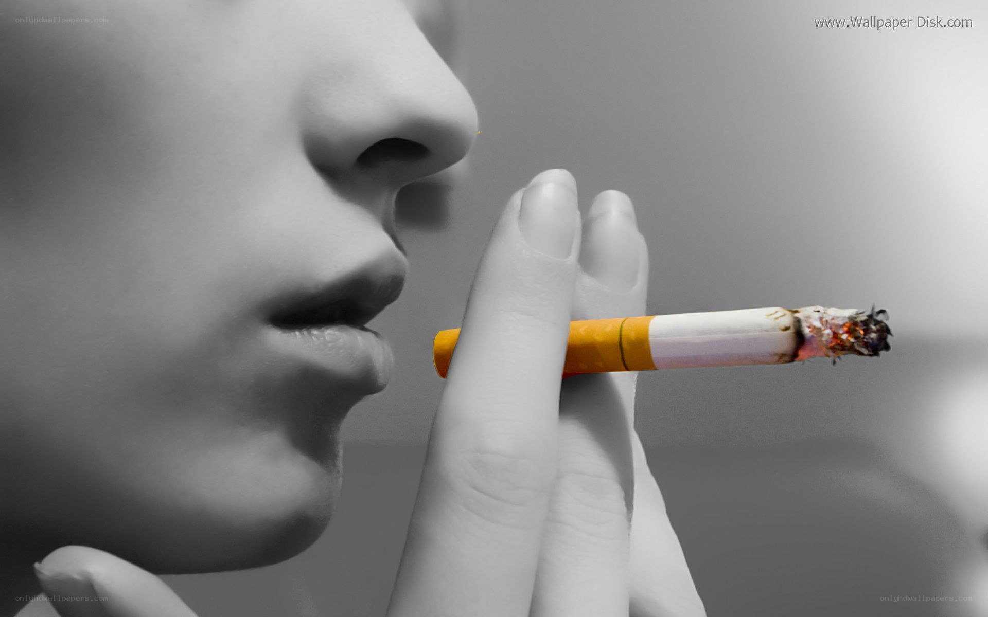 person smoking cigarette