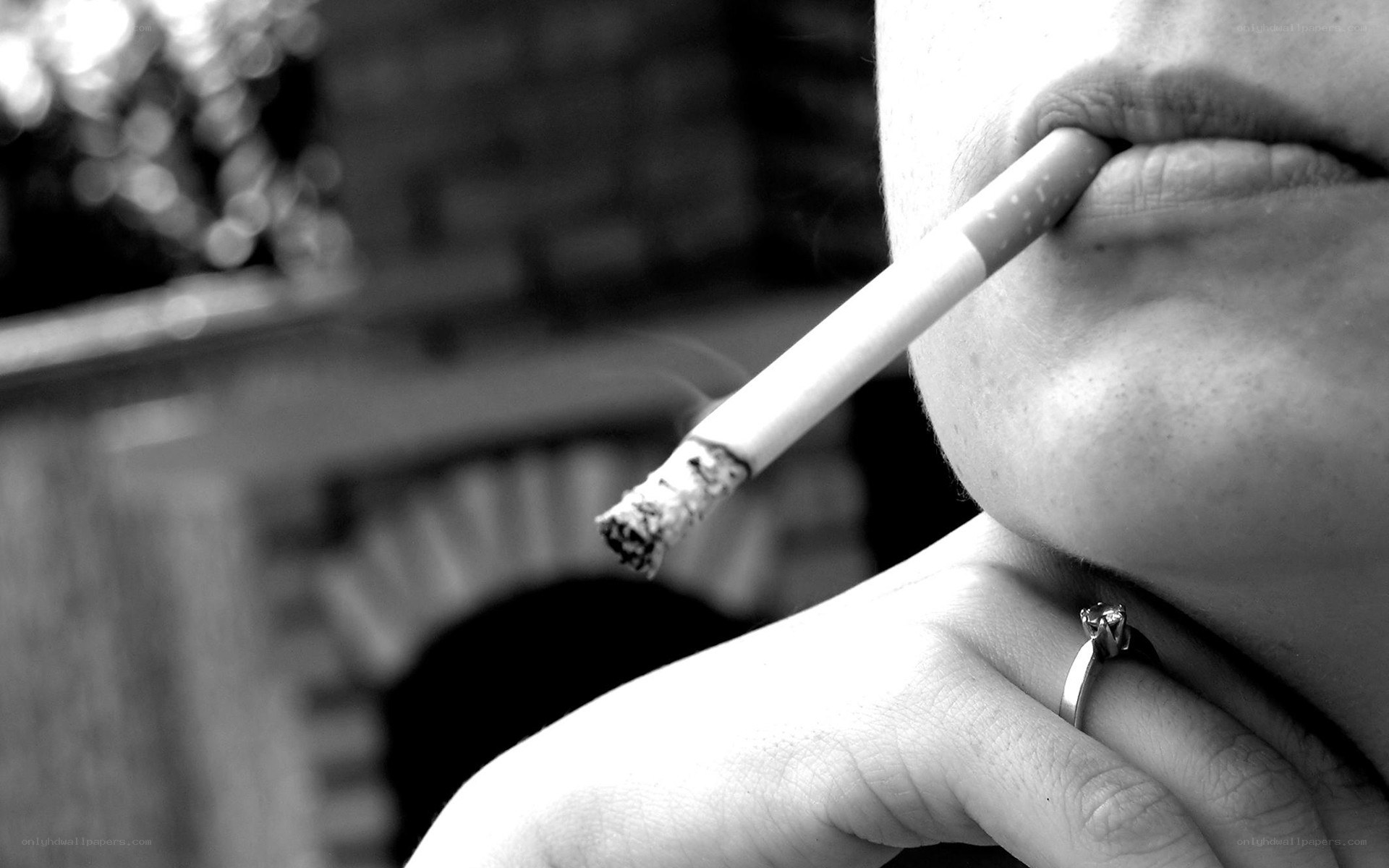 person smoking cigarette