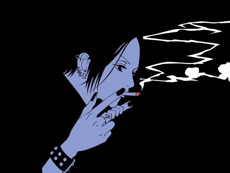 person smoking cigarette