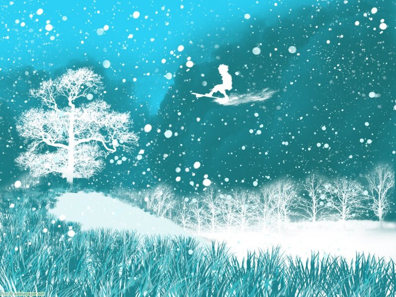Person Snowboarding — Blue