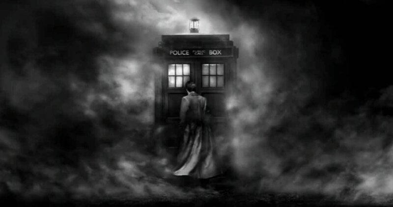 Person Standing Before Police Box